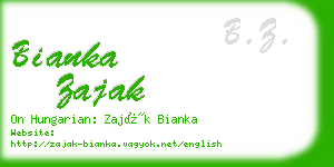 bianka zajak business card